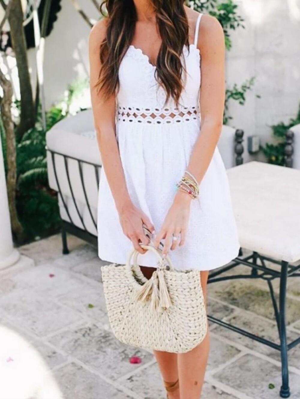 Lilly Pulitzer Rika Fit and Flare Dress White Lace Cutout Mini Dress Size 4